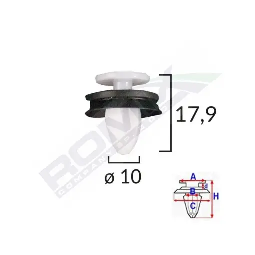 CLIPS TAPITERIE PEUGEOT 407/408 SET 10 BUC Livrare rapidă