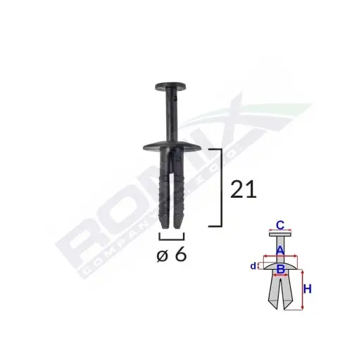 Preț mic CLIPS FIXARE PENTRU BMW/OPEL 6X21MM - NEGRU SET 10 BUC