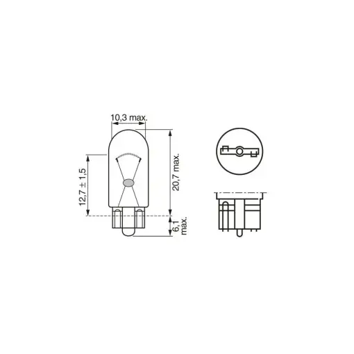 Reducere de preț SET 2 BECURI 12V W5W 5W PURE LIGHT (blister) BOSCH