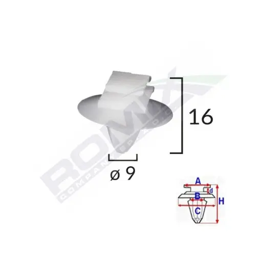 Doar azi CLIPS FIXARE ELEMENTE EXTERIOARE PENTRU FIAT/LANCIA/ALFA ROMEO/PEUGEOT - ALB SET 10 BUC