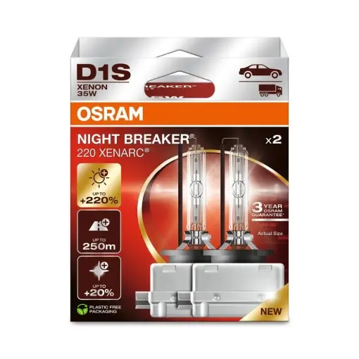 Ofertă limitată SET 2 BECURI XENON 85V D1S XENARC NIGHT BREAKER LASER NextGen OSRAM