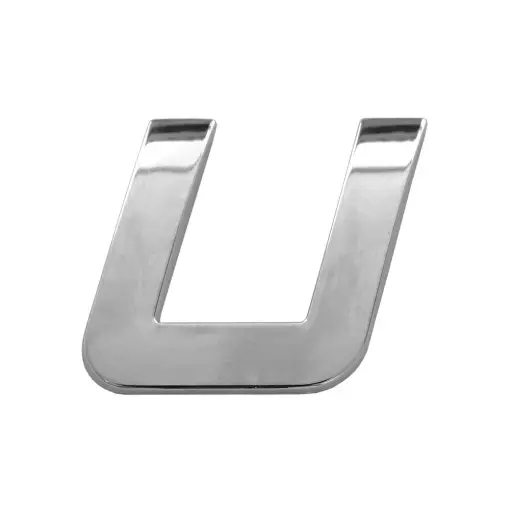 Noutate ORNAMENT AUTO 3D. LITERA U. 26 MM. CROMAT