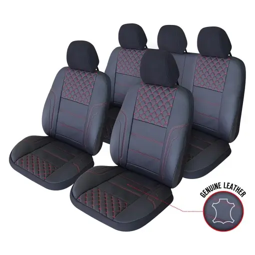 Super ofertă SET HUSE SCAUN EXCLUSIVE LEATHER QUEEN NEGRU UMB-R