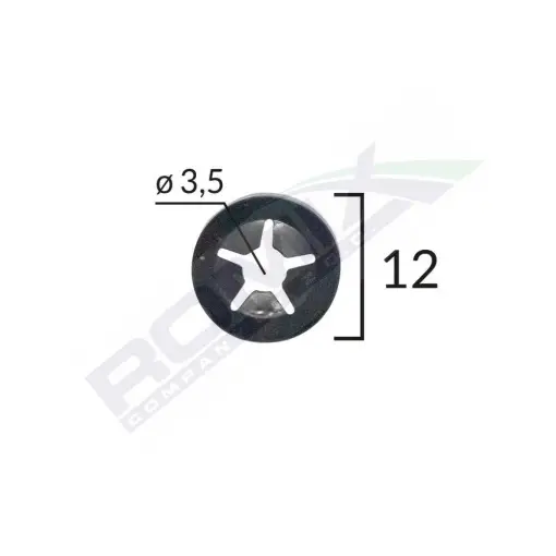 SAIBA FIXARE TAPITERIE UNIVERSAL - NEGRU - 12MM SET 25 BUC Preț mic