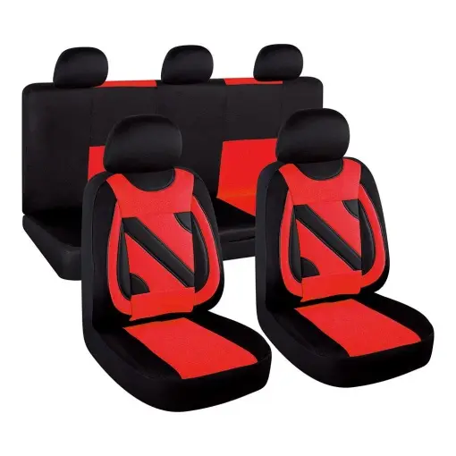 Ieftin SET HUSE SCAUN NERO ROSU