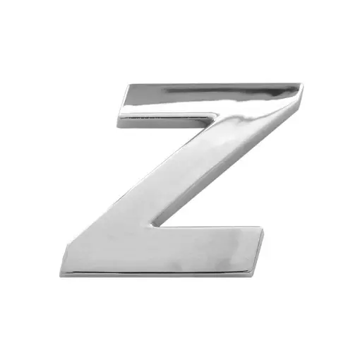 ORNAMENT AUTO 3D. LITERA Z. 26 MM. CROMAT Plată securizată