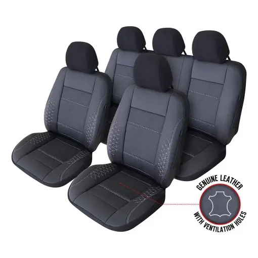 Promoție SET HUSE SCAUN EXCLUSIVE LEATHER ATLAS NEGRU UMB-W