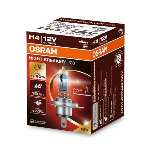 Ofertă specială BEC 12V H4 60/55 W NIGHT BREAKER +220% OSRAM