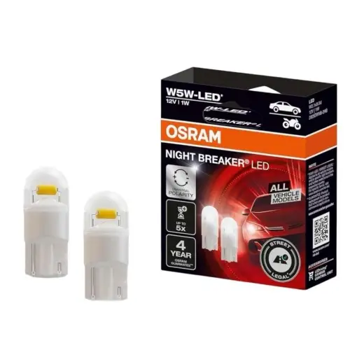 SET 2 BECURI NIGHT BREAKER LED W5W OMOLOGARE RAR OSRAM Calitate înaltă