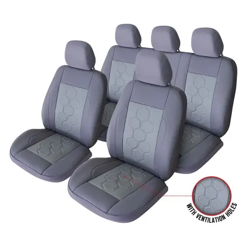 SET HUSE SCAUN EXCLUSIVE LEATHER KING GRI Calitate înaltă