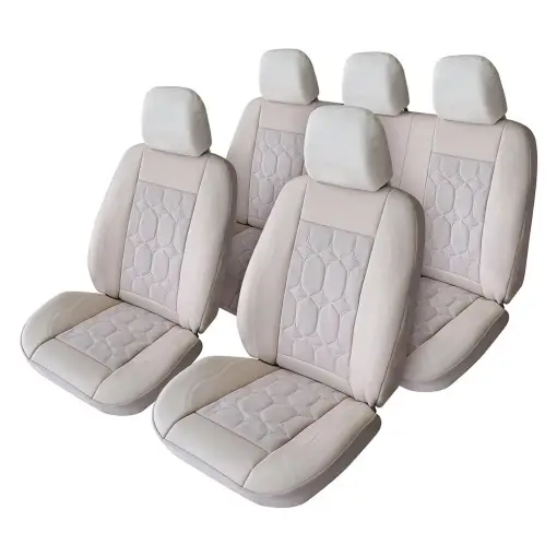 Preț promoțional SET HUSE SCAUN EXCLUSIVE LEATHER SI ALCANTARA BEJ