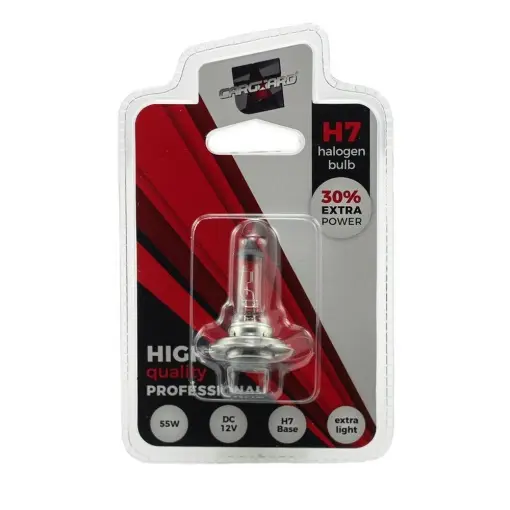 Bec halogen H7, 55W, +30% intensitate - CARGUARD Expediere rapidă