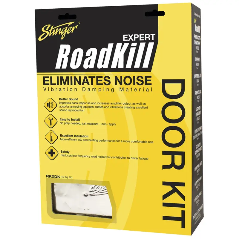 Livrare expres Kit insonorizant auto Stinger Expert RoadKill pentru uși, 6 coli, 1,11 mp