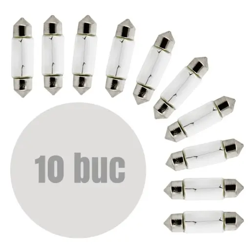 Bec auto C5W- 11x35mm 12V 5W - set de 10 - CARGUARD Reducere de preț