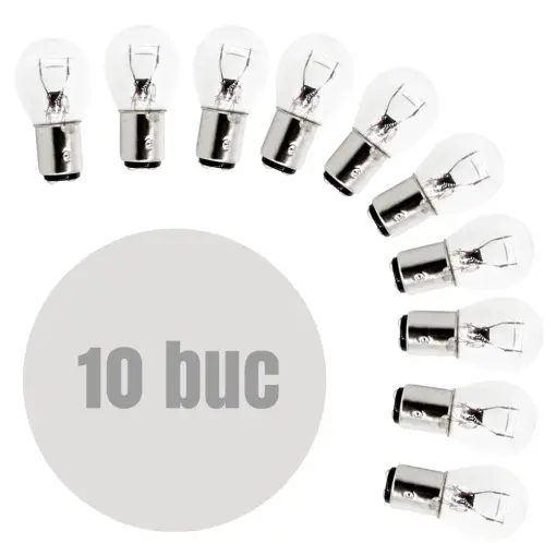 Bec auto P21/5W- BAY15d 12V 21/5W - set de 10 - CARGUARD Lichidare de stoc