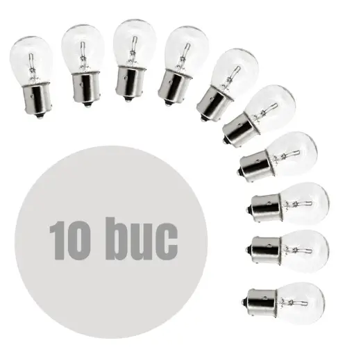 Bec auto P21W - BA15s 12V 21W - set de 10 - CARGUARD Preț mic
