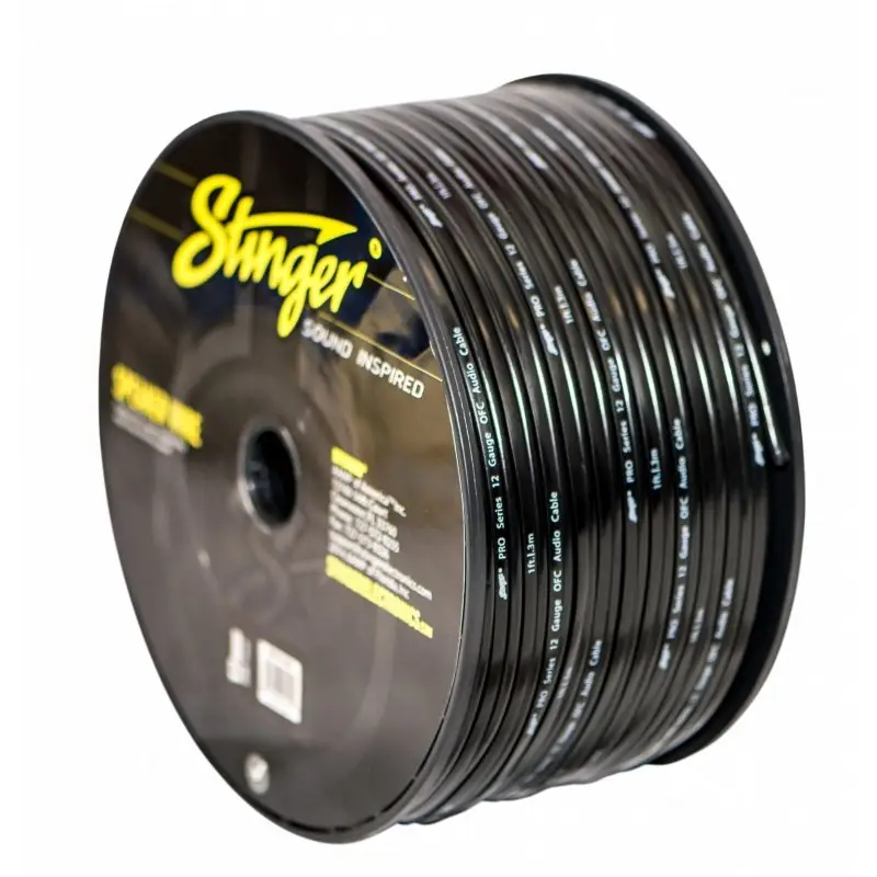 Cablu profesional pentru difuzoare 2x4 mm² OFC negru, rola 75 m Noutate