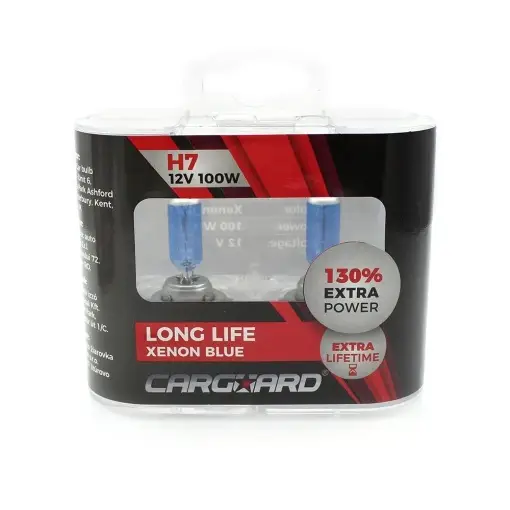 Set de 2 becuri Halogen H7, 100W +130% Intensitate - LONG LIFE - CARGUARD Reducere extra
