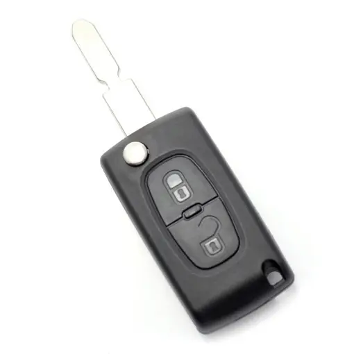 Bestseller Citroen / Peugeot 406 - Carcasa tip cheie briceag cu 2 butoane, lama NE78-SH2 cu suport baterie