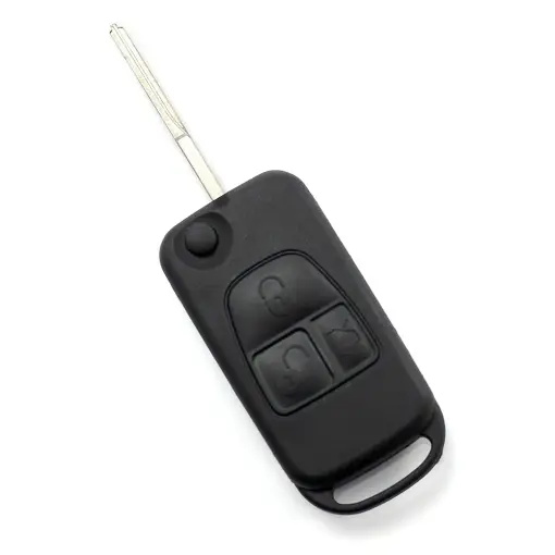 Calitate înaltă Mercedes Benz - Carcasa tip cheie briceag cu 3 butoane, lama 2 "piste"