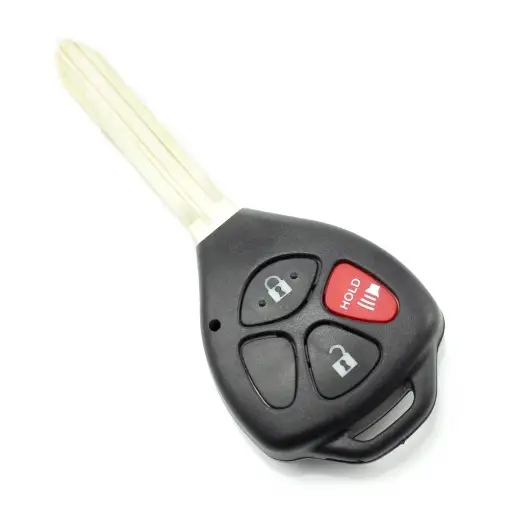 Toyota carcasa cheie 2+1 butoane cu buton rosu panica (fara logo) Lichidare de stoc