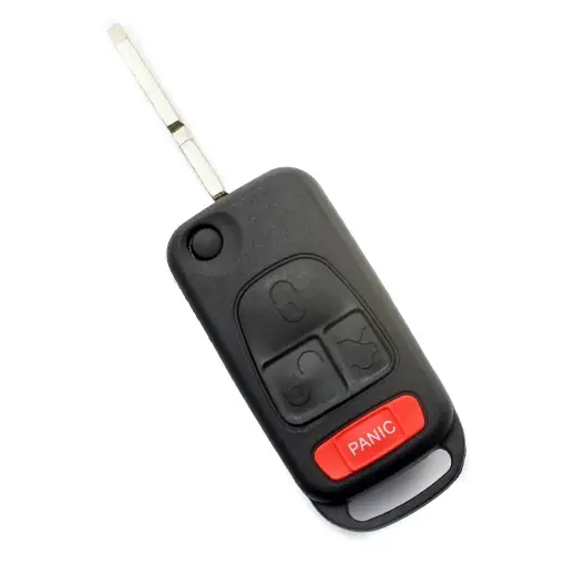 Cumpără online Mercedes Benz - Carcasa tip cheie briceag cu 3 butoane, buton panica, lama 4 "piste"
