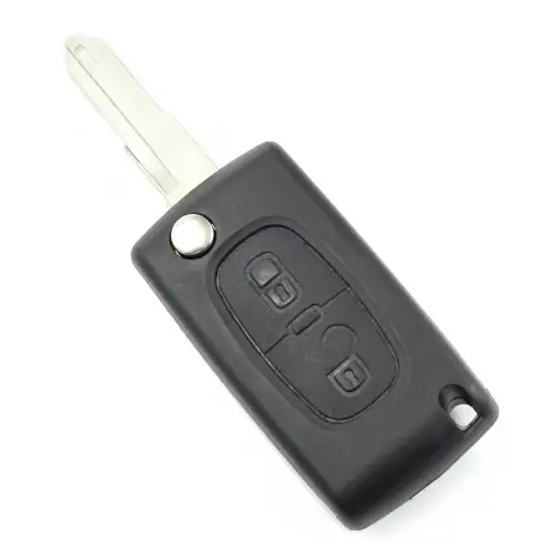 Citroen / Peugeot 206 - Carcasa tip cheie briceag cu 2 butoane si suport baterie Cumpără online