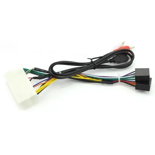 Disponibil imediat Cablu Adaptor ISO / HYUNDAI 2017+ / KIA 2017+ (AUX+USB)