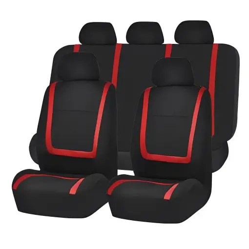Huse universale pentru scaune auto - roșii - CARGUARD Popular