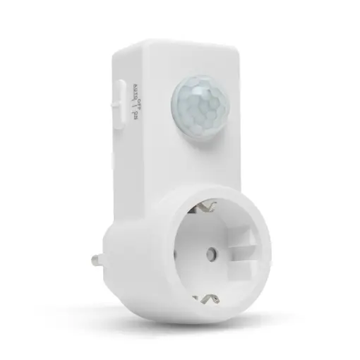 Priză senzor de mișcare - 120° - max 10 m - max 1200W - IP20 - alb Ultima șansă