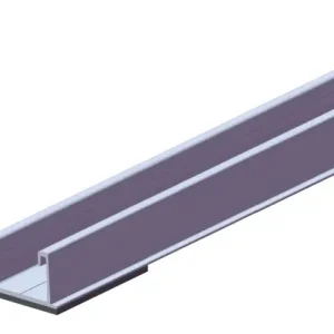 Șină Aluminiu "P" pt montaj panou fotovoltaic 350cm - Acoperis plat Retur ușor