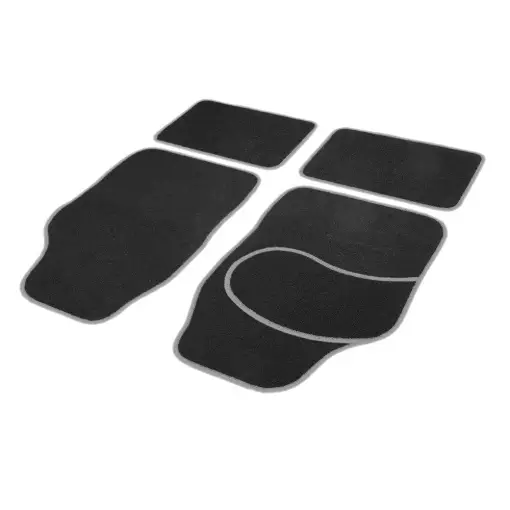 Set covorașe auto textile universale Carguard 64 x 44 cm | 44 x 29 cm - negru - gri Bestseller
