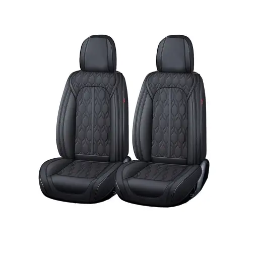 Ofertă de sezon Huse auto premium 5 locuri Carguard Deluxe piele ecologică perforată - negru