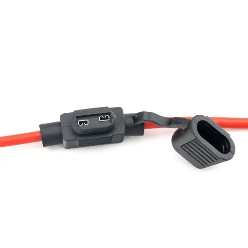 Reducere specială Set suport siguranță auto tip MINI (11x8.6mm) etanșe Carguard - 5 buc – cablu 22 cm cupru 1 mm² – max 15A
