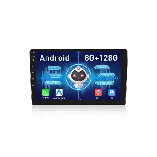 Bestseller Navigatie Android auto 9 inch 8GB RAM 128GB QLED DSP CarPlay Android Auto 4G GPS Cod: A2423F3