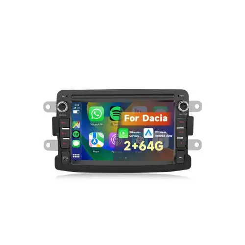Cel mai vândut Navigatie Android ecran 7 inch 2GB+64GB CarPlay Android Auto GPS WIFI FM RDS compatibila Dacia Cod: A4105
