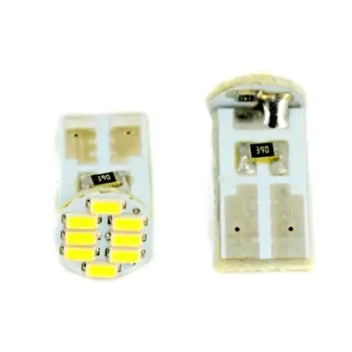 Bec auto cu LED T10 1206 cu 8 SMD ALB 12V JSUN38 Doar azi