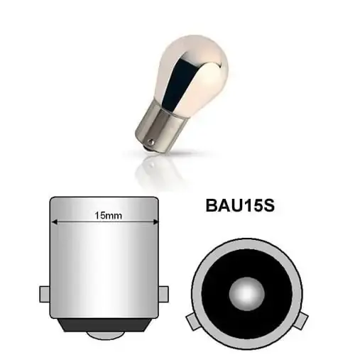Bec BAU15S T.N 1 faza 12V 21W CROM ( lumina portocalie ) PRET PE SET Cel mai vândut