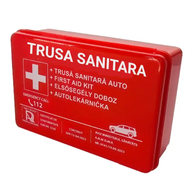 Trusa auto de prim ajutor Omologata RAR, Certificata DIN13164 FAVLine Selection Livrare rapidă