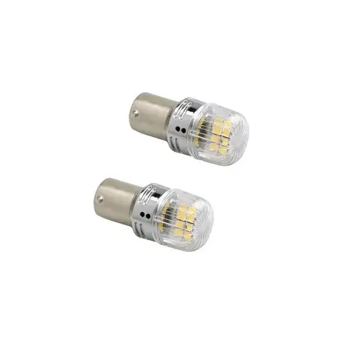 Set 2 becuri auto LED o faza BA15S P21W 16SMD 2835 CANBUS 12-24V 620lm lumina alba Cod: SPT18-1156-W Expediere rapidă