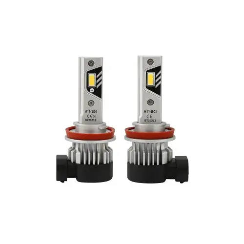 Transport gratuit Set 2 becuri LED B01 H11 6000K pentru faruri auto, dimensiune apropiata de becul H11 standard