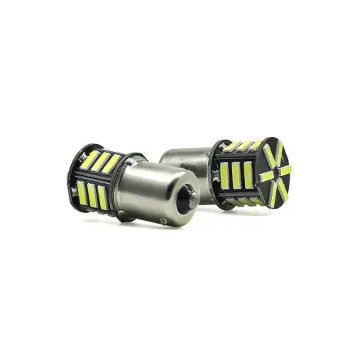 Comandă acum Set 2 becuri o faza T.N. BAU15S21SMD 12V 300 lumenluminaalba Cod: HH015
