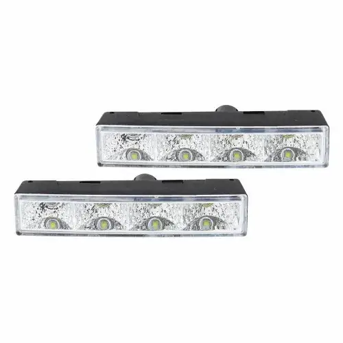 Set 2 proiectoare zi DRL 125x24mm 12/24V, 4 LED-uri, DRL540PRO Amio Cod: 01528 Popular