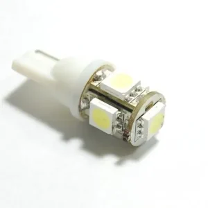 Preț mic Bec LED poziție auto T10 W5W cu 5 SMD, lumină naturală 5600K
