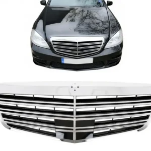 Cumpărături sigure Grila centrala Mercedes S-Class W221 Facelift 2010-2013 S63 S65 crom