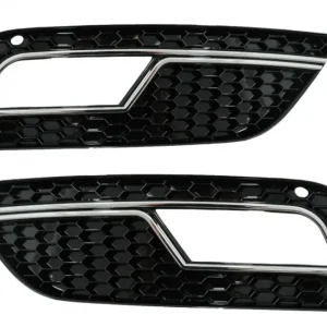Livrare gratuită Grile laterale bara fata Audi A4 B8 Facelift 2012-2015 RS4 negru chrome