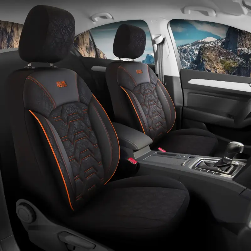 Set complet huse auto Skoda Superb Canyon Portocaliu ,11 bucati Preț mic