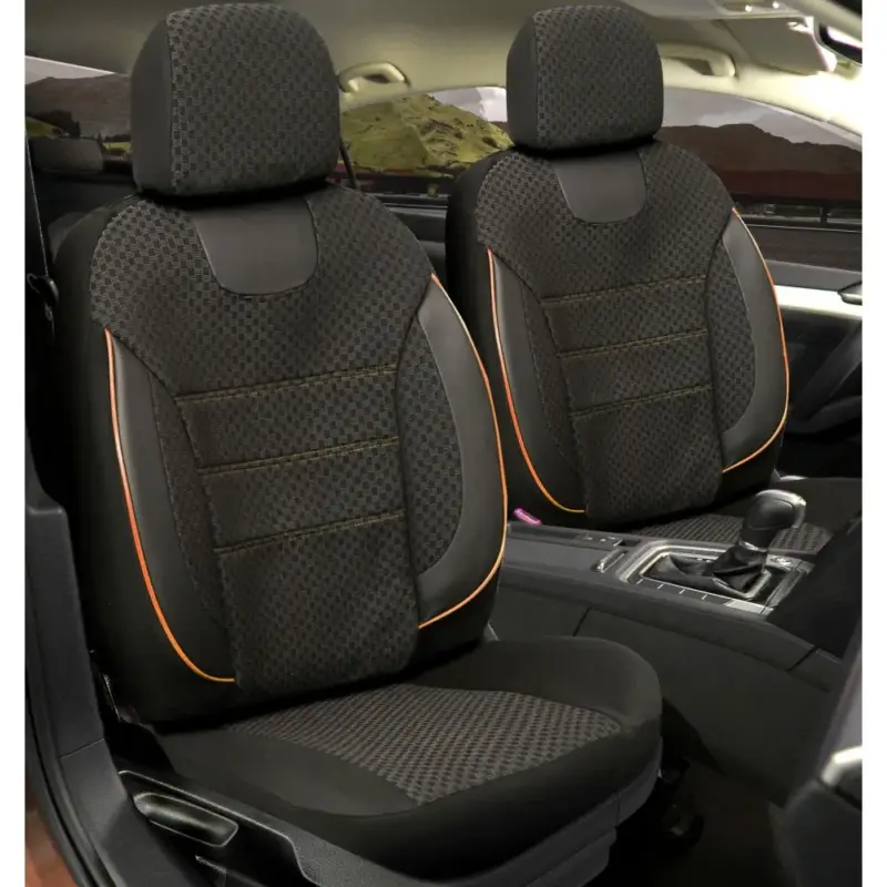 Set complet huse auto Skoda Superb Maxi cusatura rosie ,11 piese Reducere