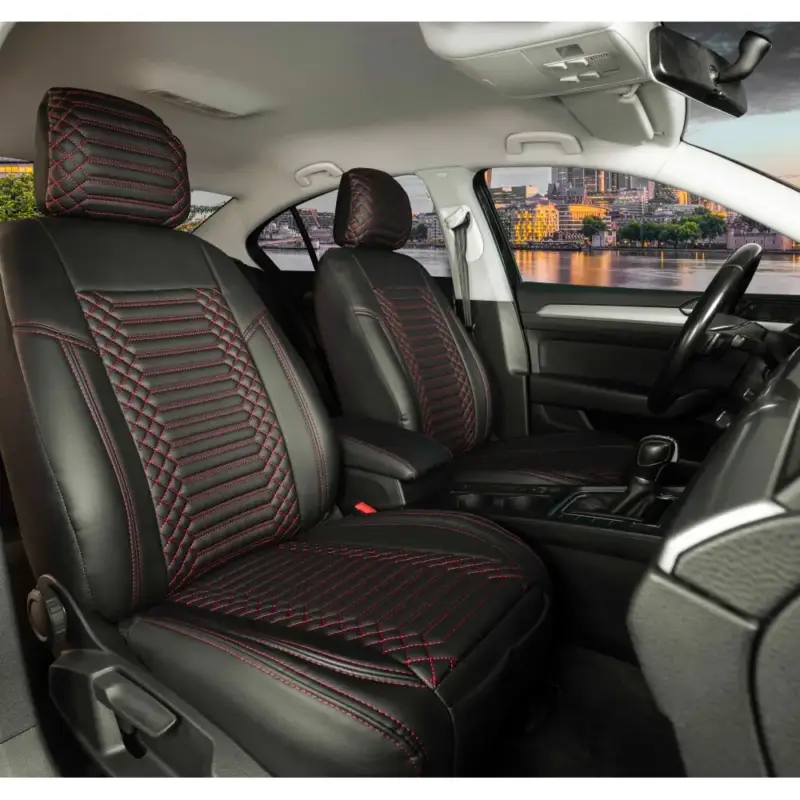 Ofertă exclusivă Set complet huse auto Suzuki Vitara Exclusive Full Piele cusatura rosie
