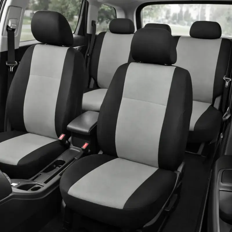 Set complet huse auto Suzuki Vitara Material Textil Negru Gri Livrare gratuită